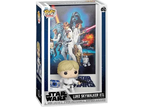 Figura Funko Pop! Luke Skywalker con R2D2 y Póster 'Star Wars' (1978)