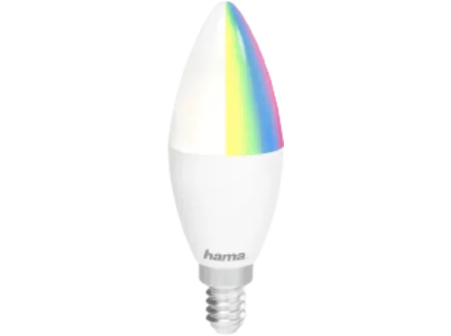 Bombilla inteligente HAMA WLAN LED E14 5,5 W RGBW Vela LED Multicolor