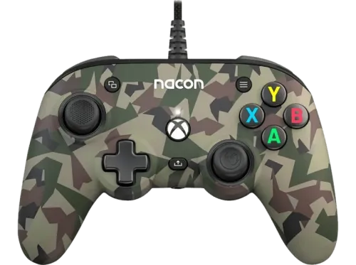 Mando Nacon Pro Compact Para Xbox y PC Con Cable Verde camuflaje