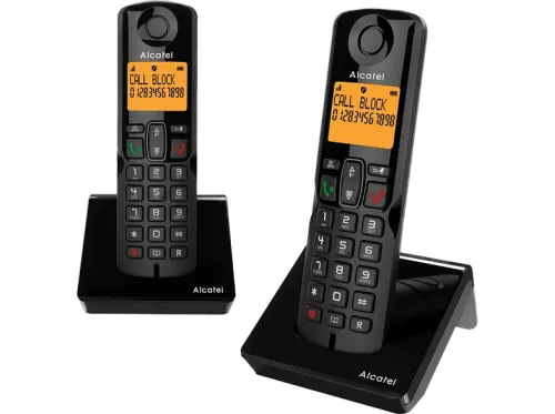 Teléfono Alcatel S280 Duo Inalámbrico Bloqueo de llamadas Agenda para 50 contactos Manos libres Negro