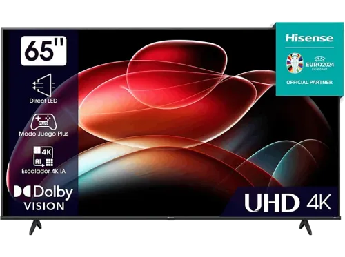 TV LED 65'' Hisense 65A6K Smart TV UHD 4K Dolby Vision Modo juego Plus DTS Virtual X Control por voz