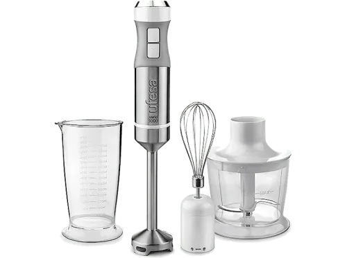 Batidora de mano Ufesa BP 4582 Vario 1000 W 20 Velocidades + Turbo 2 Cuchillas Inox