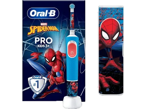 Cepillo eléctrico Oral-B Pro Kids Spider-Man 2 Modos Estuche de viaje Diseñado Por Braun