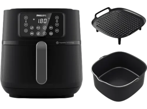 Freidora de aire Philips AirFryer HD9285/96 XXL Conectada 7.2l Acc Molde + Parrilla Negro