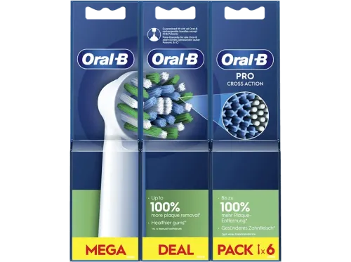 Recambio para cepillo dental Oral-B Pro CrossAction Cabezales De Recambio 6 Unidades Blanco