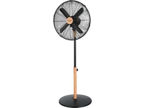 Ventilador de pie Cecotec EnergySilence 600 Woodstyle 50 W 3 velocidades 4 aspas Gran diámetro Altura regulable Woodstyle