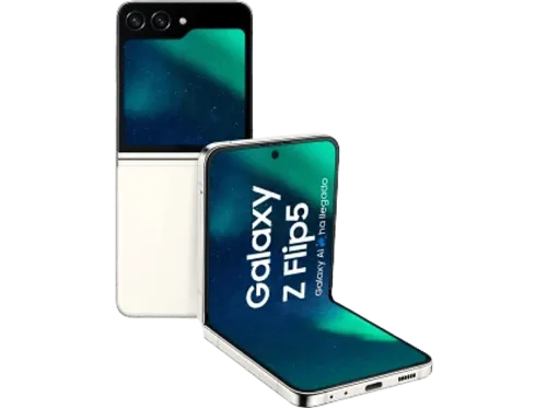 Móvil Samsung Galaxy Z Flip5 5G Crema 256GB 8GB RAM 6,7" FHD+ Plegable Qualcomm Snapdragon 3700 mAh Android 13