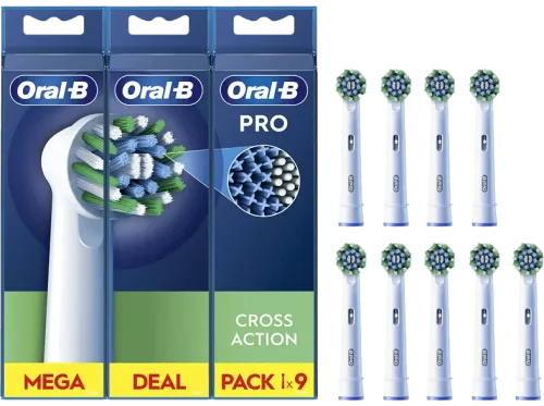 Recambio para cepillo dental Oral-B Pro CrossAction Cabezales De Recambio Pack De 9 Unidades