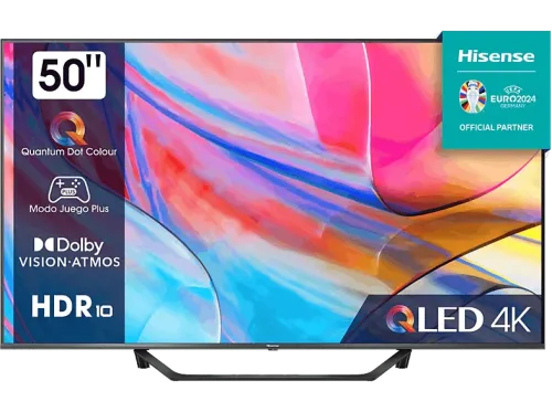 TV QLED 50" Hisense 50A7KQ UHD 4K Quantum Dot Colour Dolby Vision&Atmos Modo Juego Plus Negro