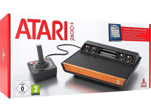 Consola retro Atari 2600+ 10 juegos Negro