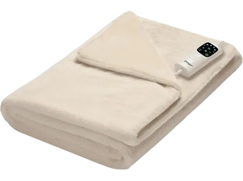 Manta eléctrica Daga Relax Suave Elegante 150 W 6 niveles de temperatura Calentamiento rápido Crema