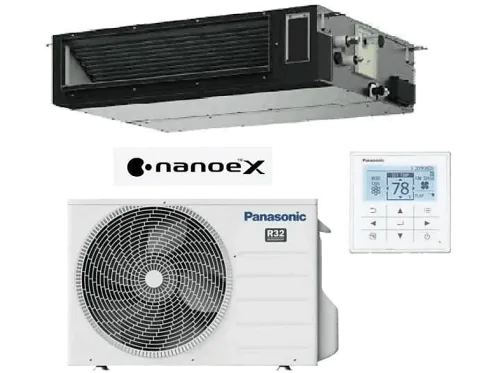 Aire acondicionado por conductos Panasonic KIT-140PF3Z5-6 12040 fg/h 14KW + NAOEX 25 CM Blanco