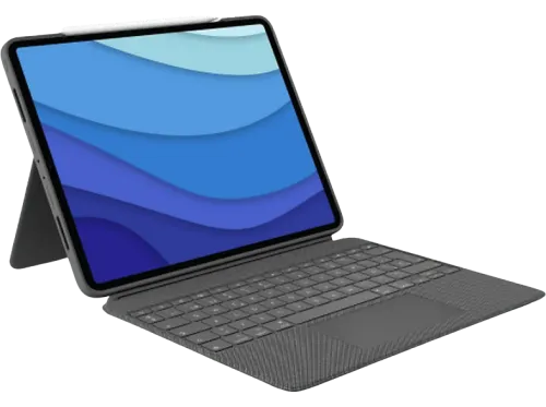 Funda con teclado Logitech Combo Touch Para iPad Pro 12.9 inch (5.ª  gen 2021 6.ª  gen 2022) Smart Connector Gris