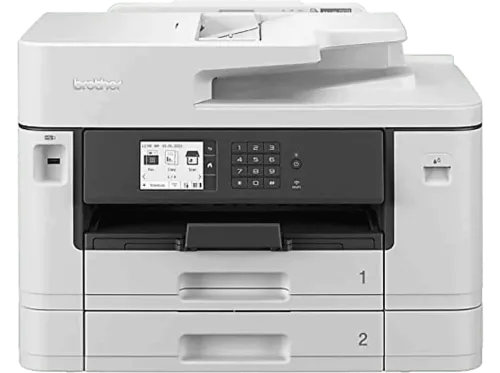 Impresora multifunción Brother MFCJ5740DW Inyección de tinta 27 ppm B/N y color Fax Escáner Blanco