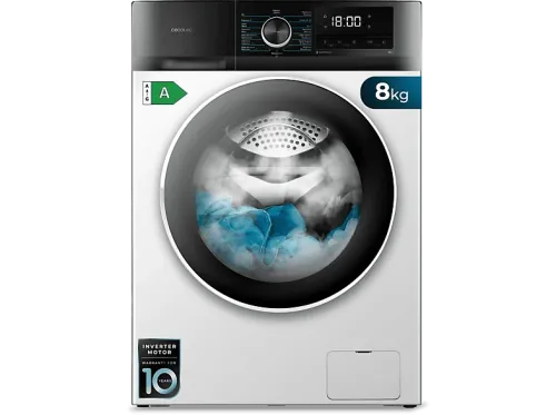 Lavadora carga frontal Cecotec Bolero DressCode 8500 Inverter A 8 kg 1400 rpm Motor Inverter Plus Lavado con vapor White