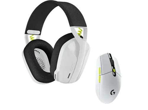 Auriculares gaming Combo LogitechG G435 SE + Ratón gaming G305 SE LIGHTSPEED Bluetooth/USB PC/Mac PS/Nintendo Multiplataforma Micrófono Blanco