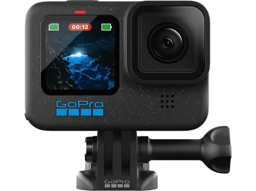 Cámara deportiva GoPro Hero 12 HyperSmooth 27 megapixels 5.3K HDR Sumergible hasta 10m Cámara lenta Negro