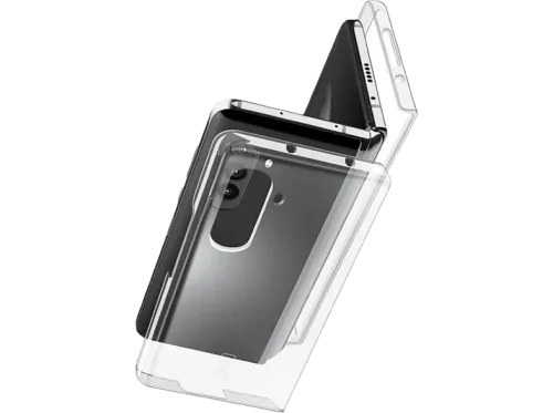 Funda CellularLine CLEARCSGALZFOLD5T Para Samsung Galaxy Z Fold5 5G Trasera Antibacteriana Transparente