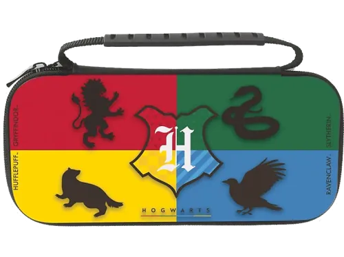Funda Freeks and Geeks Harry Potter Hogwarts Case Nintendo Switch/OLED/Lite Rojo Verde Amarillo y Azul