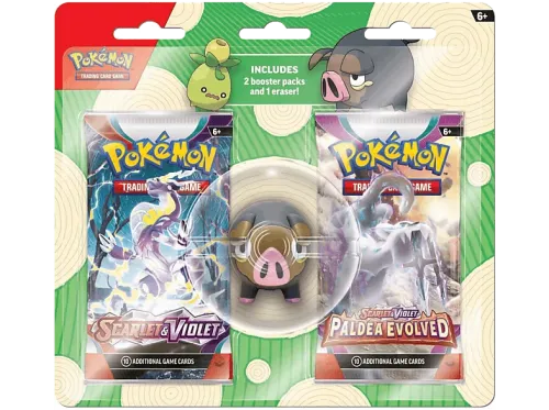 Accesorio Magicbox Back to School Eraser Blister 2023 Goma de borrar (modelo aleatorio) + 2 Booster Packs