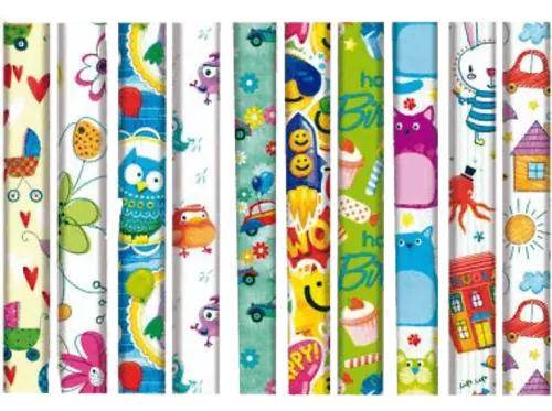 Papel de regalo Campus Surtido Infantil 70 x 200 cm 1 rollo Color Aleatorio
