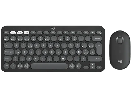 Pack Teclado + Ratón Logitech Inalámbrico Bluetooth-USB Multidispositivo Teclas personalizable