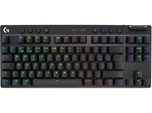 Teclado gaming Logitech G Pro X TKL Lightspeed Bluetooth Retroiluminación Interruptores Negro