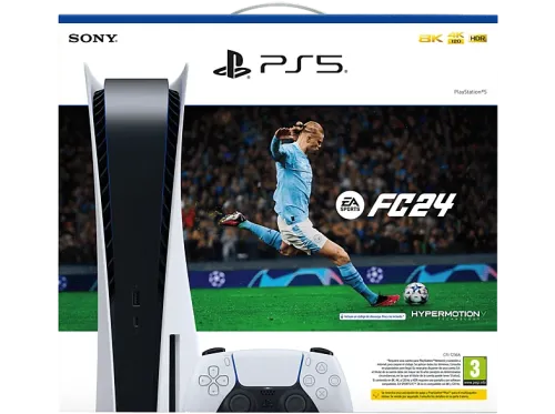 Consola Sony PlayStation 5 Standard 825 GB 4K 1 mando Chasis C Blanco + Juego EA SPORTS FC™ 24 (código de descarga)