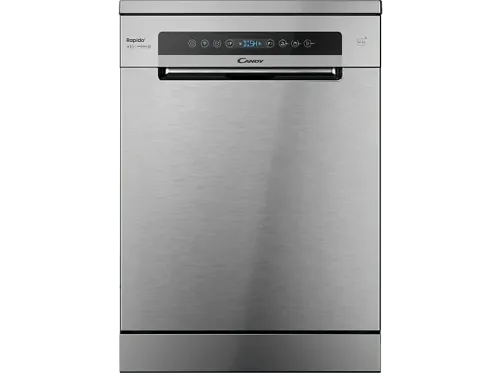 Lavavajillas Candy Rapido' CF 5C7F1X 15 servicios 8 programas Inicio Diferido Motor Inverter 60 cm Conectividad Wi-Fi Inox