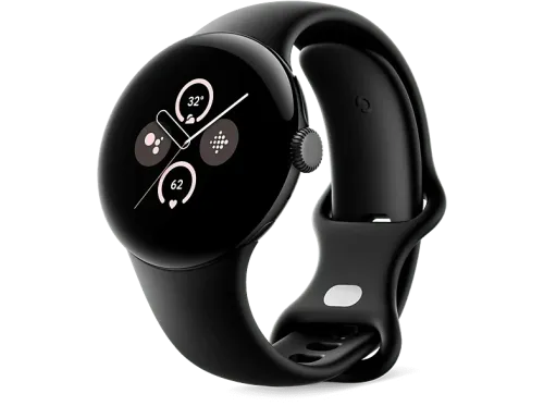 Smartwatch Google Pixel Watch 2 41 mm AMOLED GPS Android Caja aluminio negro mate Correa deportiva negro obsidiana