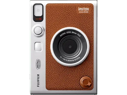 Cámara instantánea Fujifilm Instax Mini Evo ISO 100-1600 Pantalla LCD Bluetooth Marrón