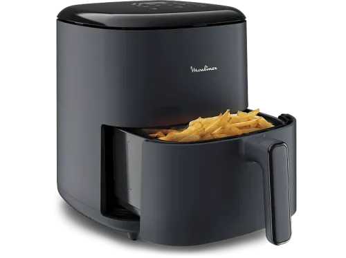 Freidora de aire Moulinex Easy Fry Max EZ245B 1500 W 5 L 200 °C 10 Programas Tecnología Extra-Crisp Temporizador Panel Táctil LCD Negro