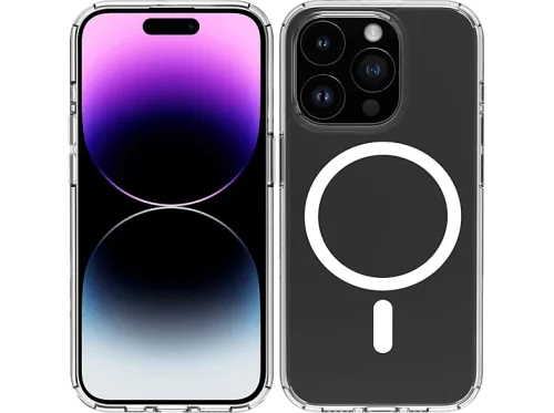 Funda Muvit for Change Magsafe Para iPhone 15 Pro Materiales reciclables Transparente