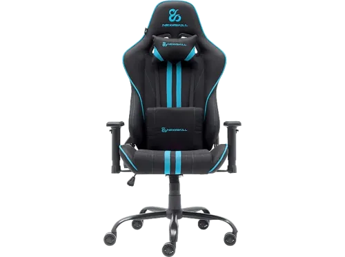 Silla gaming Newskill Kitsune V2 Cojines cervical y lumbar Reclinable 180º Hasta 136 kg Azul