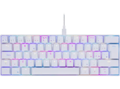 Teclado gaming ISY IGK 5000-WT-ES Cable 1.8 m Mini Retroiluminación Blanco