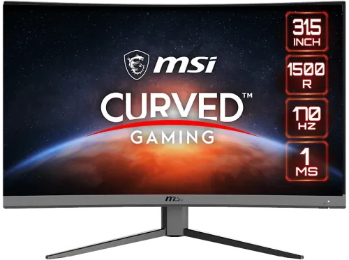 Monitor gaming MSI Optix G32CQ4 E2 31.5" WQHD 1 ms 170 Hz FreeSy nc Premium 1x DP (1.2a) 2x HDMI (2.0b) Negro