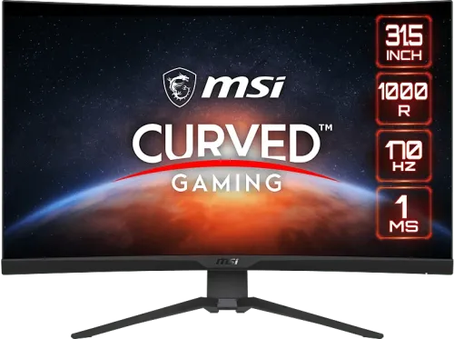 Monitor gaming MSI G322CQP 31.5" WQHD Curvo 1000R 1 ms 170 Hz FreeSync™ Premium Negro