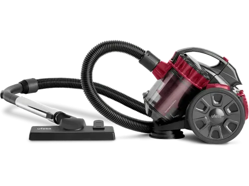 Aspirador sin bolsa Ufesa Petra 700W 1.5 l Filtro Hepa lavable Tubo telescópico Asa transporte Rojo