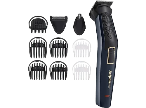 Afeitadora corporal BaByliss MT728E 9 Cabezales Sin cable Naricero y orejero, 60 min Negro