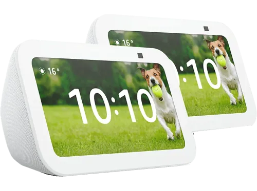 Pack de 2 Echo Show 5 (3.ª generación) Blanco Pantalla táctil inteligente de 5.5”con Alexa