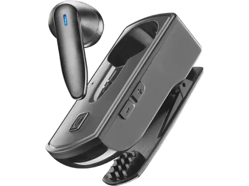 Auriculares inalámbricos CellularLine Mono Clip Pro Bluetooth Con cancelación de ruido Supraaurales Negro