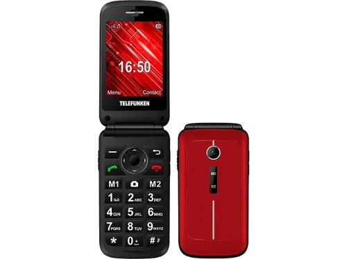 Móvil Telefunken S430 Rojo 32MB RAM 2.8" TFT Teclas grandes