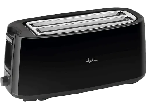 Tostadora Jata JETT1585 1400W 2 ranuras 7 niveles de tostado Función descongelación Bandeja recogemigas Negro