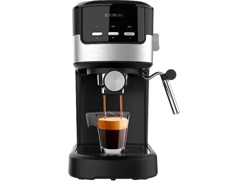 Cafetera express Cecotec Power Espresso 20 Pecan 20 bar 1100 W 1.25 l 2 tazas Vaporizador Manómetro Black