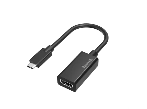 Adaptador Hama 00205160 Adaptador de vídeo enchufe USB-C Toma HDMI™ Ultra-HD 4KNegro