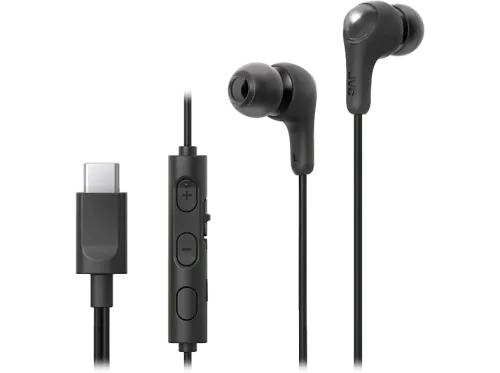 Auriculares de botón JVC HA-FR9UC 3 botones Cable 1.2 m USB-C Micrófono integrado Negro