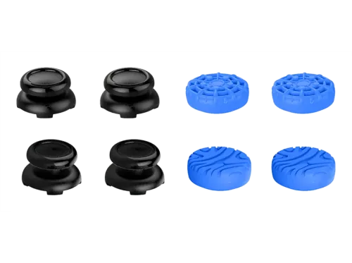 Grips Ardistel BLACKFIRE® Precission ThumbGrips Kit 8in1 Para PS5 Portal Remote Player Azul y negro