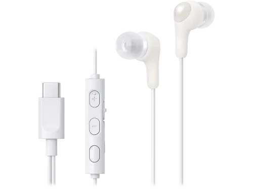 Auriculares de botón JVC HA-FR9UC 3 botones Cable 1.2 m USB-C Micrófono integrado Blanco