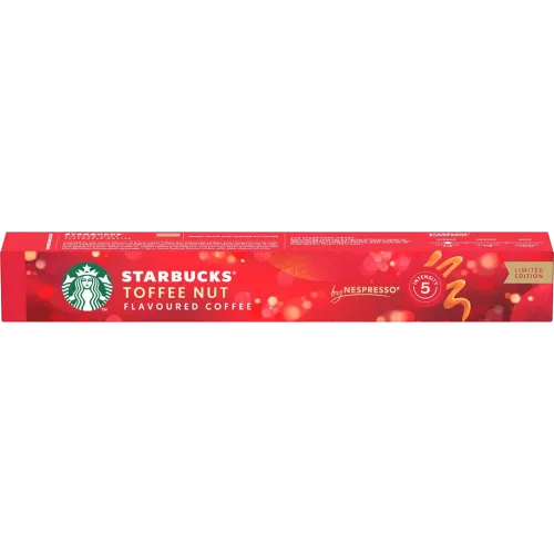 Cápsulas monodosis Starbucks Toffe Nut 10 unidades Intensidad 5 Compatibles con Nespresso