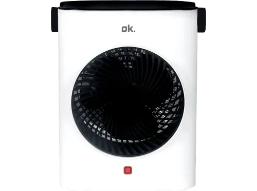 Calefactor OK OFH 420224 ES 2000 W 2 Niveles de potencia 15 m² Blanco y Negro